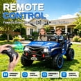 thumbnail image 5 of 24V 2 Seater Ride on Toys for Kids, Powered Ride on Car with Remote Control, 4 Wheel Suspension, Bluetooth, Music, LED, Dual 200W Motors, Soft Start, Electric Car for Big Kids Girls Boys 3-8, Blue, 5 of 10
