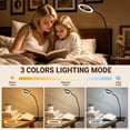 thumbnail image 5 of IJIL Desk Lamp, LED Clip Reading Light 3 Color Modes & 10 Brightness Table Lamps for Bedroom Home Office, 5 of 10