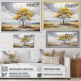 thumbnail image 4 of Designart "Yellow Tree Silent Landscape" Floral Floater Framed Wall Decor, 4 of 7