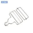 thumbnail image 3 of Unique Bargains Overall Buckles 4 Sets Retro Suspender Replacement Buckles 50mm, Silver Tone, 3 of 6