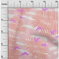thumbnail image 2 of oneOone Viscose Chiffon Rose Pink Fabric Tropical Plam Tree With Birds Craft Projects Decor Fabric Printed By The Yard 42 Inch Wide, 2 of 4