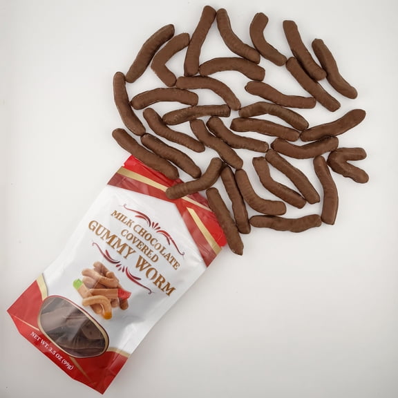 FirstChoiceCandy Chocolate Gummy Worms ( 3.5 Oz , Pack Of 6 , Milk Chocolate )