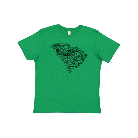 Inktastic South Carolina Word Salad- state outline Youth T-Shirt