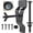 Black, variant on Trailer Spare Tire Mount,Wall Mount Spare Tire Carrier for Utility Trailer,Cargo Trailer Accessories Universal Wheel Bracket Fits Most Tire(Silvery)