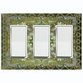 thumbnail image 1 of Metal Light Switch Plate Cover Elegant Green Mandala Flower Tile Pattern TIL069, 1 of 13