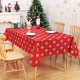thumbnail image 2 of HA-EMORE 60 Inch Round Snowflake Christmas Tablecloth Christmas Decoration - Xmas Table Cloth WP and Washable Holiday Decorative Table Cover for Outdoor, Indoor Party Kitchen Dining Room, 2 of 7