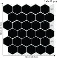thumbnail image 7 of Clever Mosaics 3D Hexagon Black Peel and Stick Vinyl Tile for Kitchen and Bathroom Backsplash (10 Sheets), 7 of 7