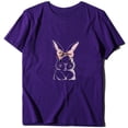 thumbnail image 4 of Toimothcn Womens Tees Happy Easter Cute Cartoon Bunny Printed Short Sleeve T Shirts Soft Loose Comfortable Shirt Tops Suitable For Dailywear, 4 of 4