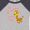 thumbnail image 4 of Inktastic My Gramma Loves me- cute giraffe Boys or Girls Baby Bodysuit, 4 of 5