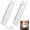 White, variant on 2 Pack 5.9 Inch Rectangular Flush Pulls, Heavy Duty Aluminum Alloy Sliding Door Handles, Recessed Pocket Door Pulls with Screws for Barn Door, Closet, Cabinet, Wardrobe, Drawers, Garage (Dark Gray）
