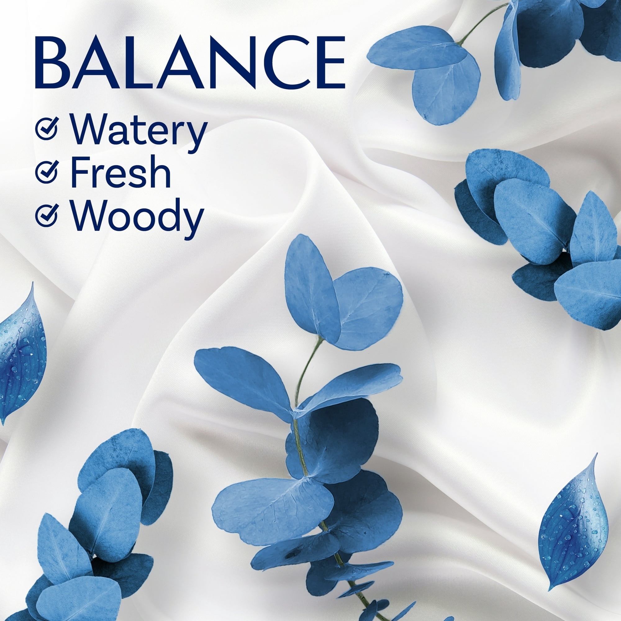 Downy Infusions BALANCE Mega Fabric Softener Dryer Sheets, Crisp Rain & Blue Eucalyptus, 80 Count with Microfiber Solid Color Towel by BundleEase