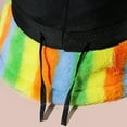 thumbnail image 3 of Bucket Hat Plush Adjustable Colorful Furry Fisherman Cap Bucket Cap for Women, 3 of 10