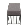 thumbnail image 2 of LumiSource Daniella Shelf Bench, 17-1/2"H x 44"W x 16"D, Charcoal/Black, 2 of 7