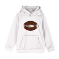 thumbnail image 4 of Odeerbi Kids Boys Hoodies Fall Winter Pullover Hooded Sweatshirts 4-14 Years Children's American Football Printed Long Sleeve Top Sweatshirt Kids Clothes White, 4 of 5