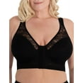thumbnail image 3 of Women's Leading Lady 5230 Lace Covered Wirefree Posture Back Bra (Black 46DDD), 3 of 3