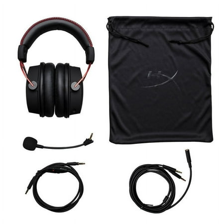 HyperX - Cloud Alpha Wired Gaming Headset for PC, Xbox X|S, Xbox One, PS5, PS4, Nintendo Switch, and Mobile - Black/Red