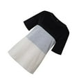 thumbnail image 3 of Femmes T-shirt Couleur Bloc Blouse Manches Courtes Femmes T-shirt Top Blouse à Col Rond, Noir Coloré, M, 3 of 7