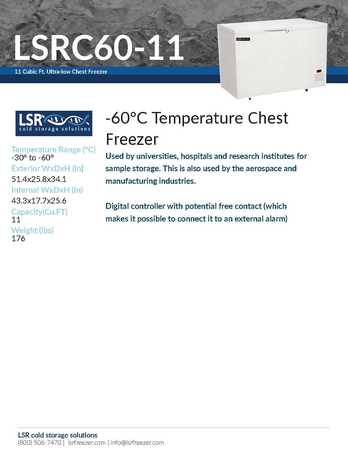 LSRC60-11 Ultra-Low Chest Freezer