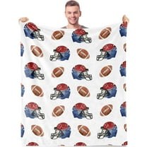 Football Throw Blanket for Boys Girls, Football Gifts Soft Plush Flannel Blanket for Kids Teen Adults, Football Fan Sport Fleece Blanket for Birthday Graduation Children's Day Travel in(50"x60")