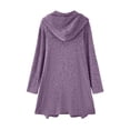 thumbnail image 5 of MaFYtyTPR Women's Mid-Length Hooded Zip Up Cardigan Drawstring Long Sleeve Casual Knit Winter Outerwear Coat with Pockets 01-Purple XXL, 5 of 6