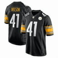 thumbnail image 1 of Maillot de Football Adulte Noir Pittsburgh Steelers 41 Payton Wilson -L, 1 of 2