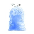 thumbnail image 4 of Plasticplace Custom Fit Trash Bags, Compatible with simplehuman Code D (100 Count) Tinted Blue Drawstring Garbage Liners 5.3 Gallon / 20 Liter, 15.75" x 28", 4 of 8
