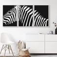 thumbnail image 2 of IDEA4WALL Framed Canvas Wall Art Abstract Zebra Portrait Animals Patterns Digital Art Minimalism Modern Closeup Fun Black and White for Living Room, Bedroom, Office, 2 of 5