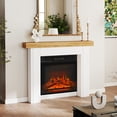 thumbnail image 6 of HOMCOM Modern Fireplace Mantel, Freestanding Fireplace Surround for Electric Fireplaces, with Leg, 51.2" W x 40.6" H, Natural Wood, 6 of 9