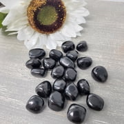 Crystal Joys 1 piece Tumbled Shungite Stone – Natural Grounding and Protective Mineral