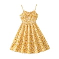 thumbnail image 3 of Gunia Teen Girl Dresses French Floral Embroidered Bodice Dress With Strappy Waistline Elegant Neckline Sundress Yellow Dress For Girls 8-12 Years, 3 of 8