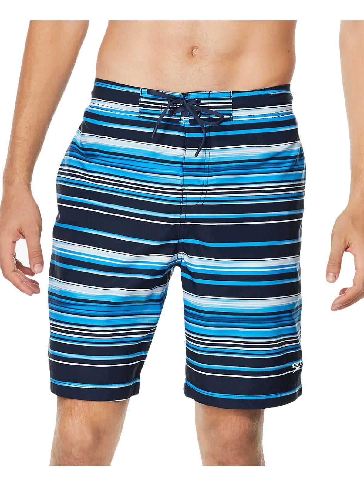 Speedo Mens Striped Boardshorts Swim Trunks