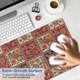 thumbnail image 4 of Long Mouse Pads for Desk,Red Boho Ethnic Floral Patchwork Pattern Desk Mats on Top Of Desks, Desk Mouse Pad Extra Large with 3mm Non-Slip Base and Stitched Edge for Gaming,Office,Work,Home 31.5"x11.8", 4 of 6