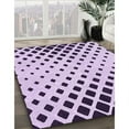 thumbnail image 3 of Ahgly Company Machine Washable Indoor Rectangle Transitional Bright Grape Purple Area Rugs, 4' x 6', 3 of 7
