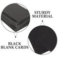 thumbnail image 3 of Bamboohart 100pcs Blank Trading Cards Index Playing Cards Black Cardstock Collecting For Hobbyists, 3 of 8