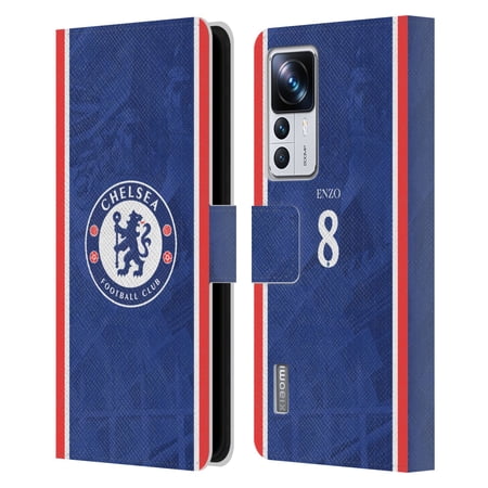 Head Case Designs Officially Licensed Chelsea Football Club 2025/26 Players Home Kit Enzo Fernández Leather Wallet Case Compatible with Xiaomi 12T Pro