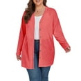 thumbnail image 2 of Cueply Women's Plus Size Cardigan Long Sleeve Lightweight Sheer Open Front Knited Cardigan 1X-4X, 2 of 6