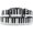 Black White, variant on Rhinestone Piano Key Waist Belt Y2K Music Theme Fashion Belt for Women Jeans 115cm Black White Rhinestones