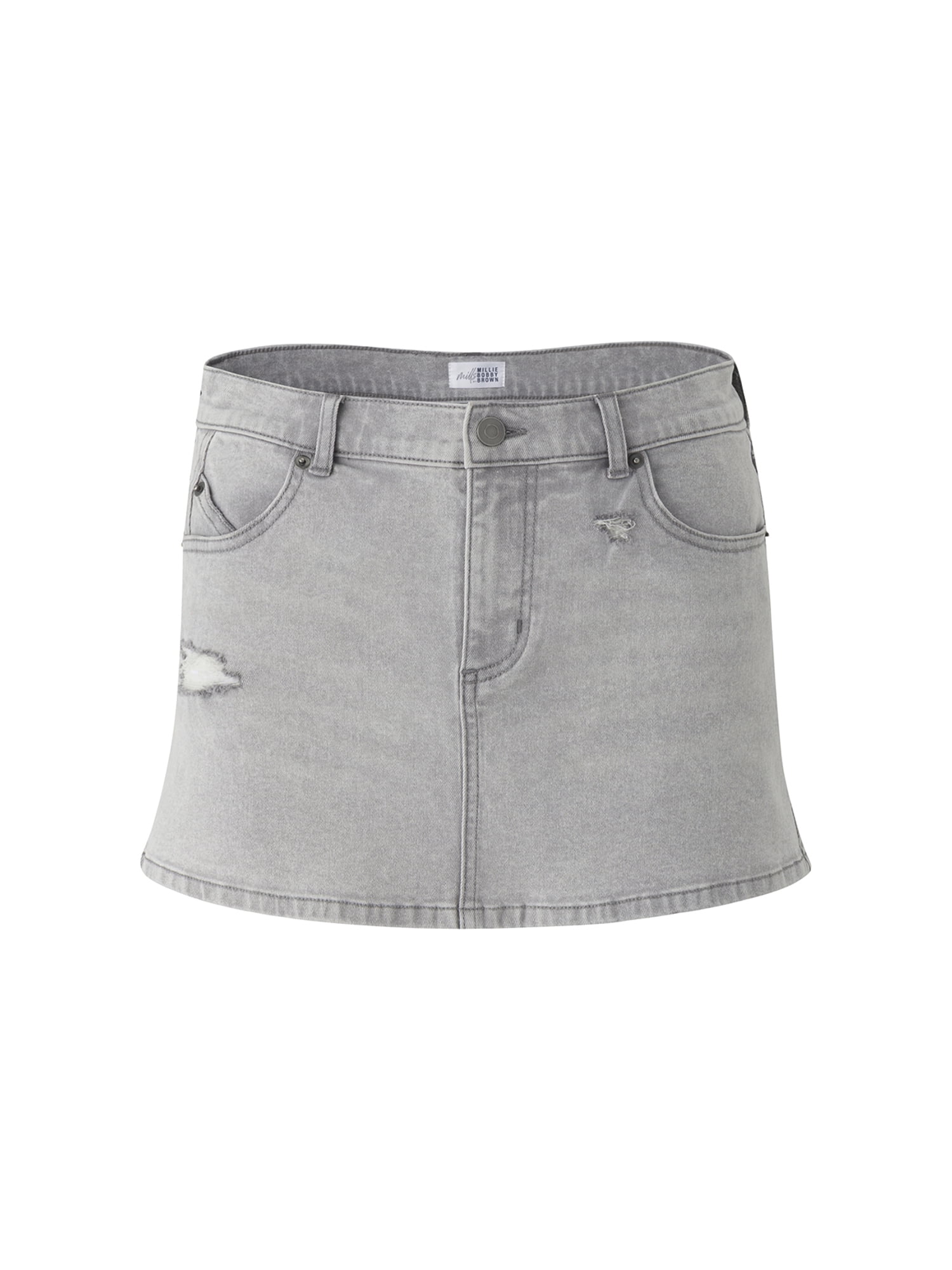Mills by Millie Bobby Brown Women's Distressed Denim Mini Skirt, Sizes XXS- XXL