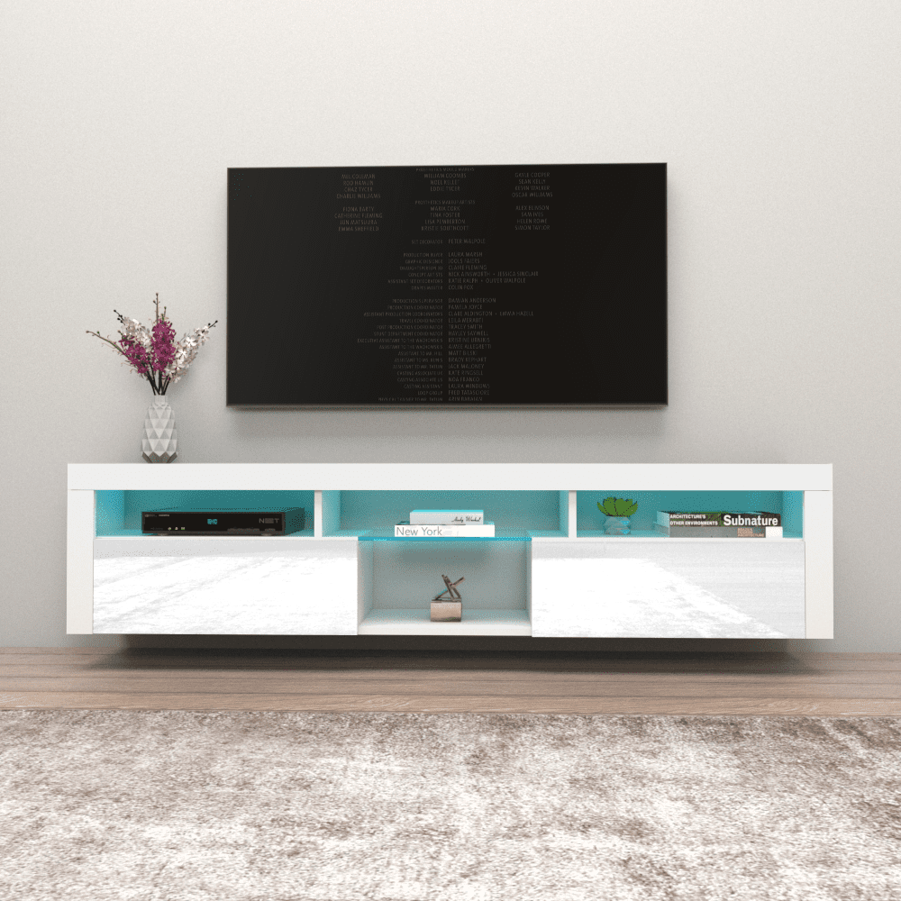 Bari 200 Floating TV Stand for TVs up to 90", Modern High Gloss 79
