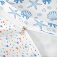 thumbnail image 4 of spefrowx Cartoon Coastal Duvet Cover Queen for Kids, Blue Shell Starfish Bowknot Queen Bedding, Stars Reversible, 3 Pieces, 1 Duvet Cover and 2 Pillowcases, 4 of 6