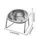 thumbnail image 2 of Cuenco elevado para mascotas de acero inoxidable | Tazón de agua para gatos, plato de comida para perros elevado, base antideslizante, borde ancho fácil manejo | Resistente a la oxidación, 1 paquete, 2 of 2