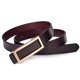 thumbnail image 1 of Cinturón de piel auténtica con hebilla lisa para mujer Cinturón de piel de vaca Cinturón informal rectangular distintivo, largo ajustable Diseño versátil, 1 of 6