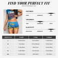 thumbnail image 2 of Yiaed Submarine And Landscape Print Women's Athletic Shorts Running Shorts Sporty Short High Waisted Elastic Workout Shorts for Yoga Gym Running & Sports -X-Large, 2 of 8