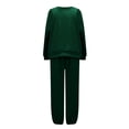 thumbnail image 6 of Plus Size 2pcs Outfits for Women Clearance Women's Fashion Casual Color Oversized Sleeve Lounge Sets Casual Tops And Pants 2 Piece Outfits Sweatsuit, 6 of 7