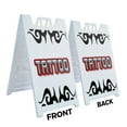 thumbnail image 2 of A-frame Sidewalk Tattoo1 24" x 36" Double Sided A-Frame Sidewalk Sign, Includes 2 Plastic Inserts | Foldable Portable White Signicade Sandwich Board Signs, 2 of 5