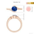 thumbnail image 5 of ANGARA Natural Semi Bezel-Set Solitaire 1.2 ct Blue Sapphire Bypass Ring in 14K Rose Gold for Women (Size-6.5mm) | September Birthstone, Anniversary, Jewelry Gift for Women | Natural Sapphire Ring, 5 of 10