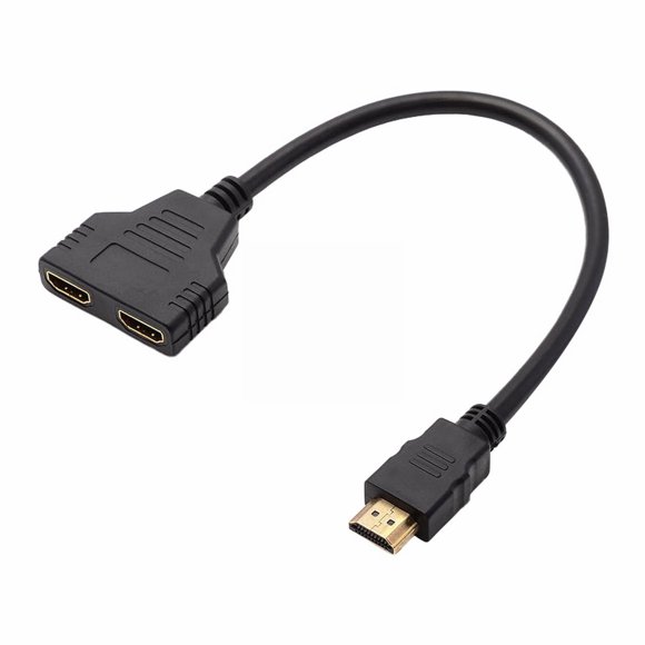 WIFKLSIIPG 1080PMale to DualFemale 1 to 2 Way Splitter Cable Adapter Converter for DVD Players/PS3/HDTV/STB