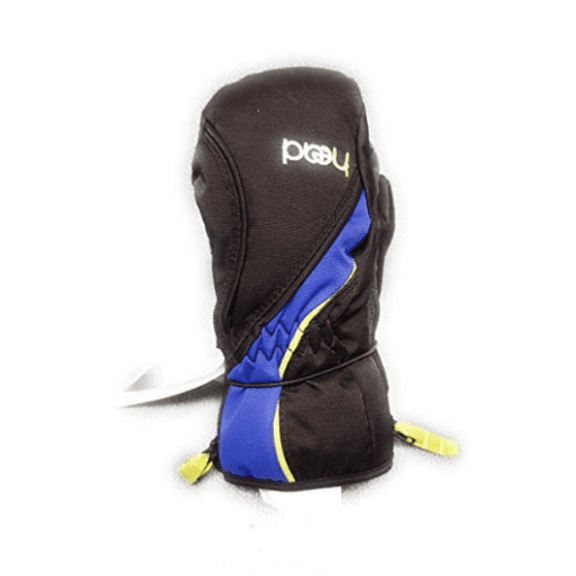 HEAD JR BOY'S SNOW SKI MITTEN GLOVE (BLACK/BLUE/RAVE GREEN, XXS)