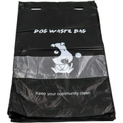 PoopBags 1NRH004 Refill Pull-Strap Flat Header Poop Bags, Black 3,200 Bags