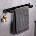 thumbnail image 5 of porte Serviettes Noir Auto-adhsif Salle De Bain Accroche Serviette En Acier Inoxydable Mural Sans Perage Avec Crochet, 5 of 5
